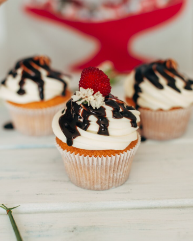 Cupcake de frambuesa