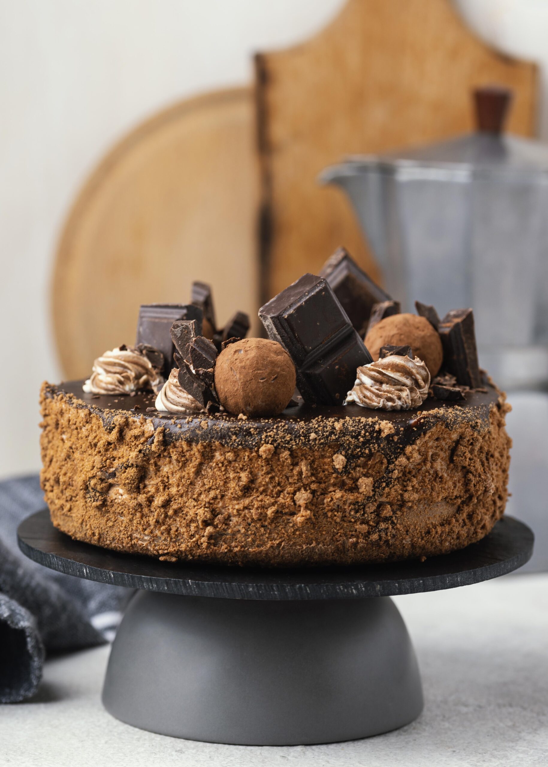 Tarta de chocolate con caramelo salado